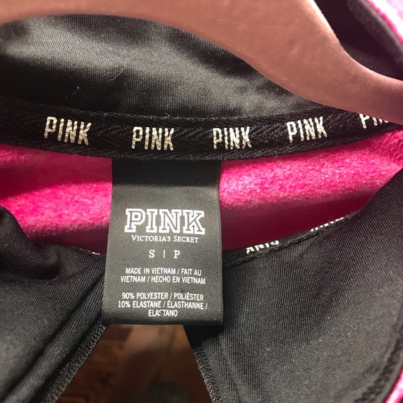 Victoria’s Secret Pink Bright Pink Quarter Zip Work out Jacket. Size Small - Picture 8 of 8